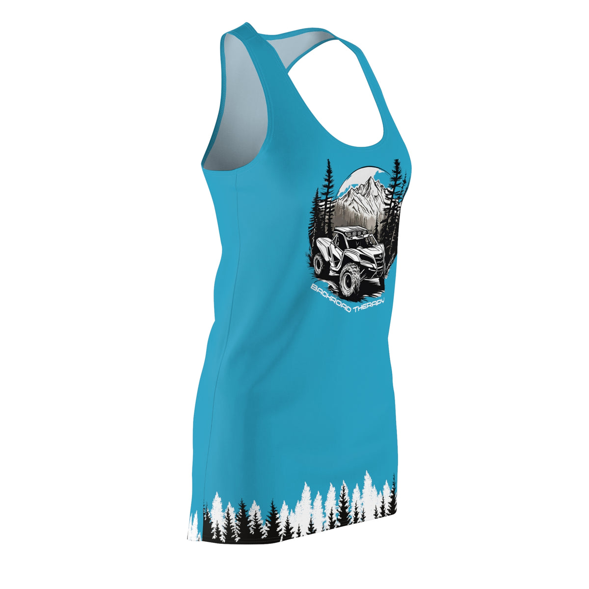 Women's Back Road Therapy Can Am Turquoise Racerback Dress