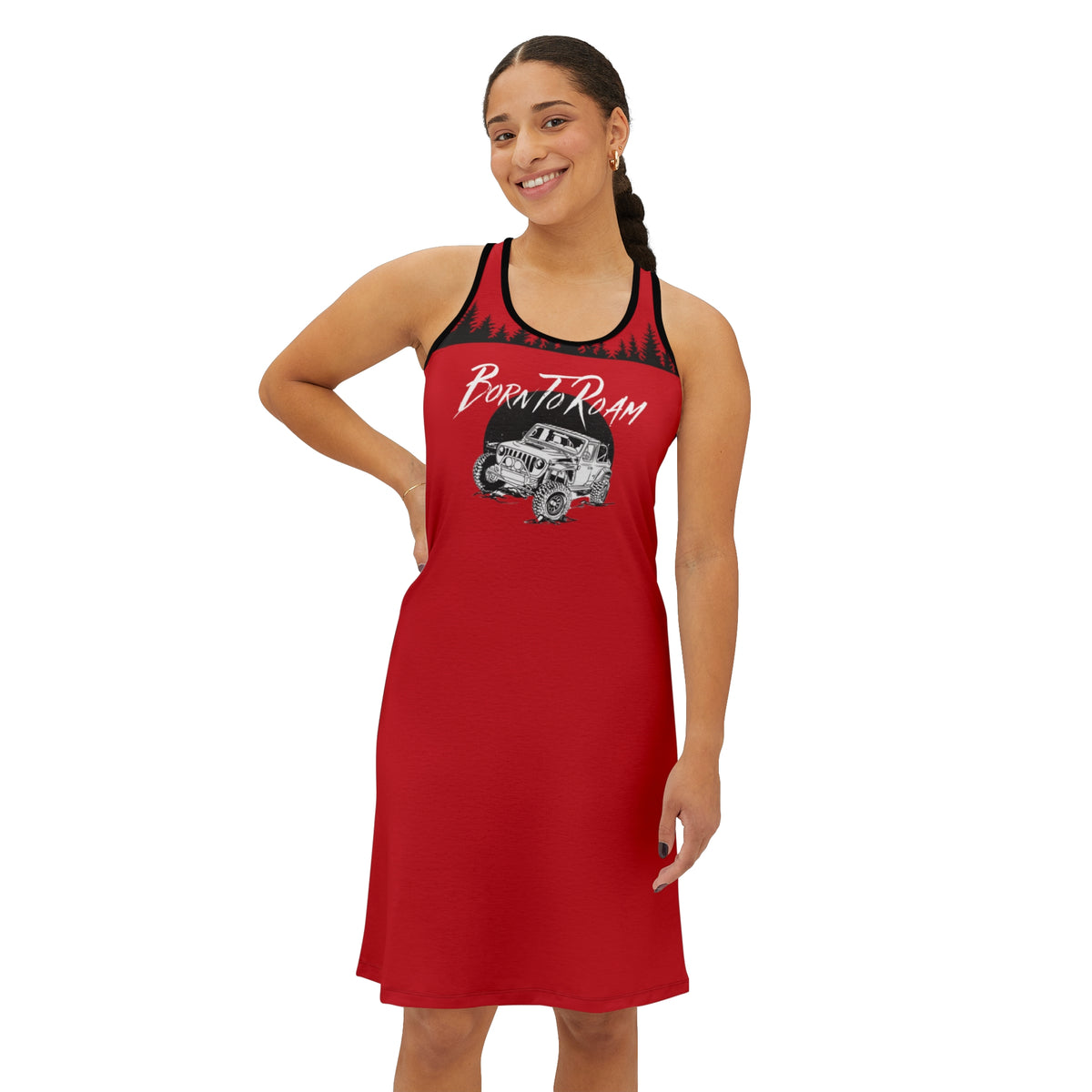 Women's Jeep "Born To Roam" Red Racerback Dress