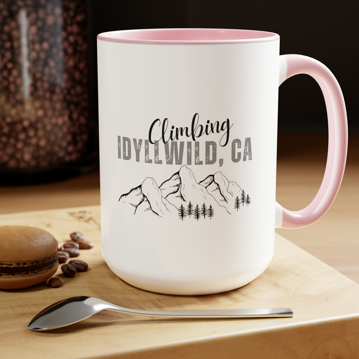 Two-Tone Coffee Mugs, 15oz Climbing Idyllwild