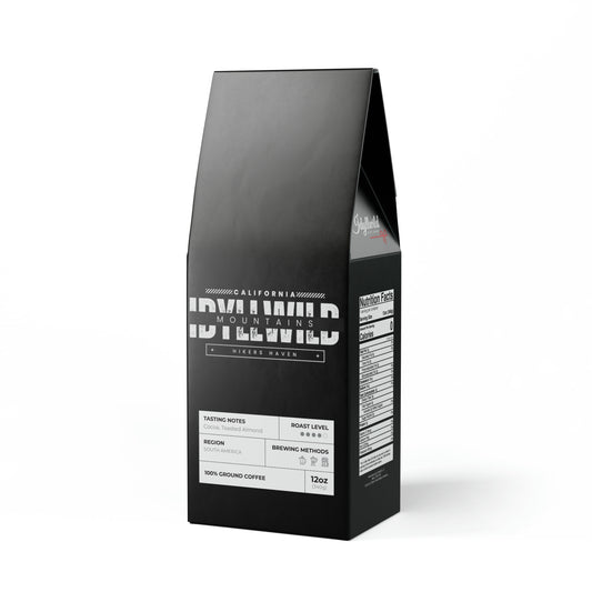 Cascades Coffee Blend (Medium-Dark Roast) Idyllwild Hiker Haven Black