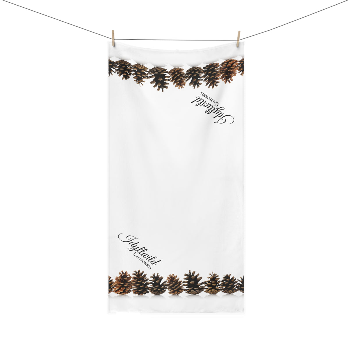 Idyllwild Row of Cones Mink-Cotton Towel