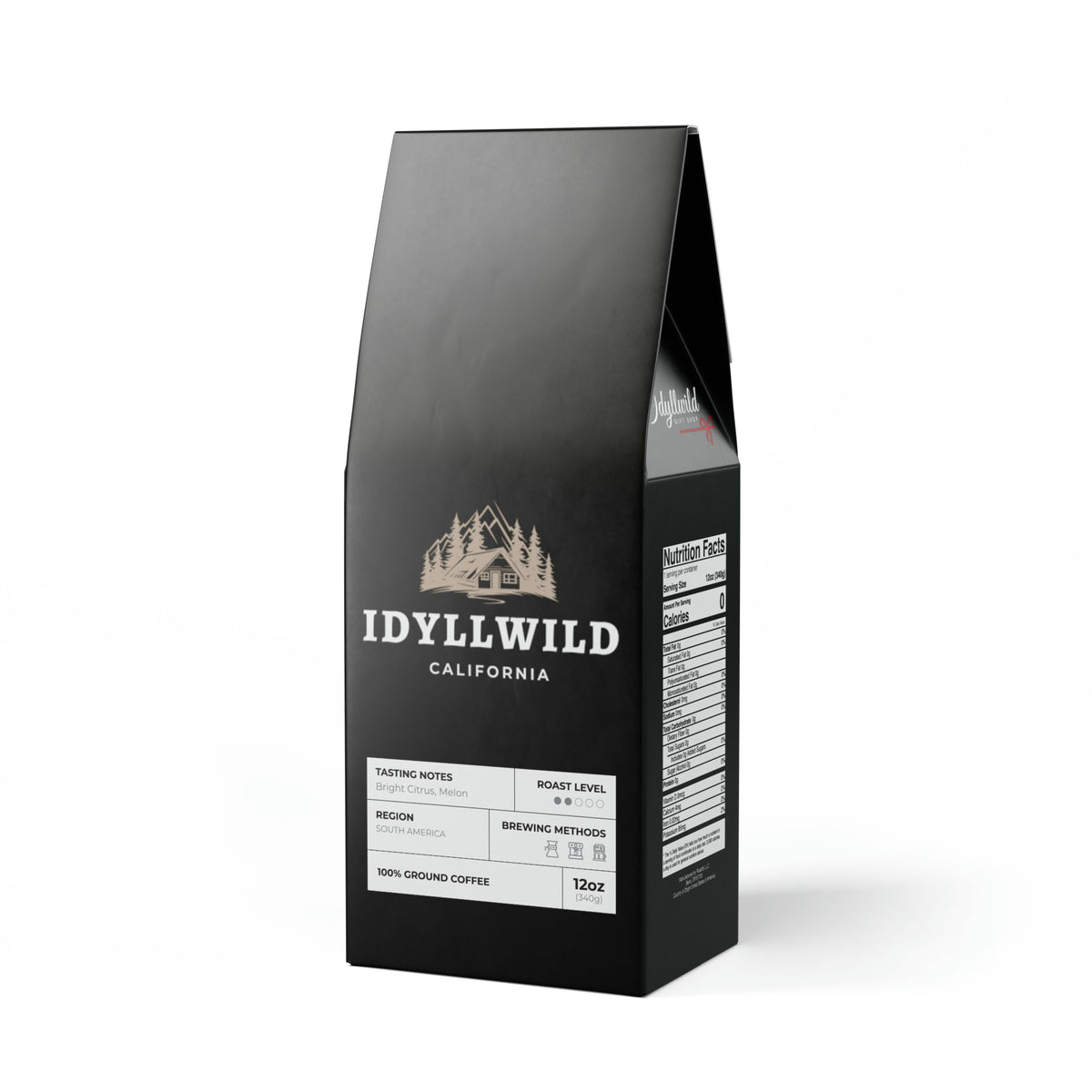 Colombia Single Origin Coffee (Light-Medium Roast) Idyllwild Cabin Black