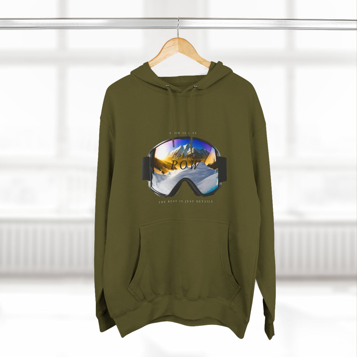 Snowboard  "POW" Hoodie