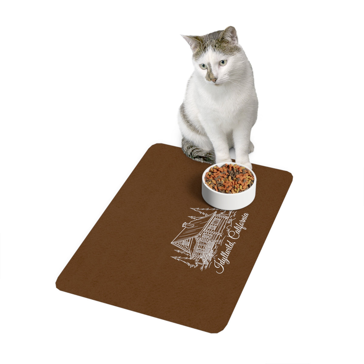 Pet Food Mat (12x18) Idyllwild California Cabin
