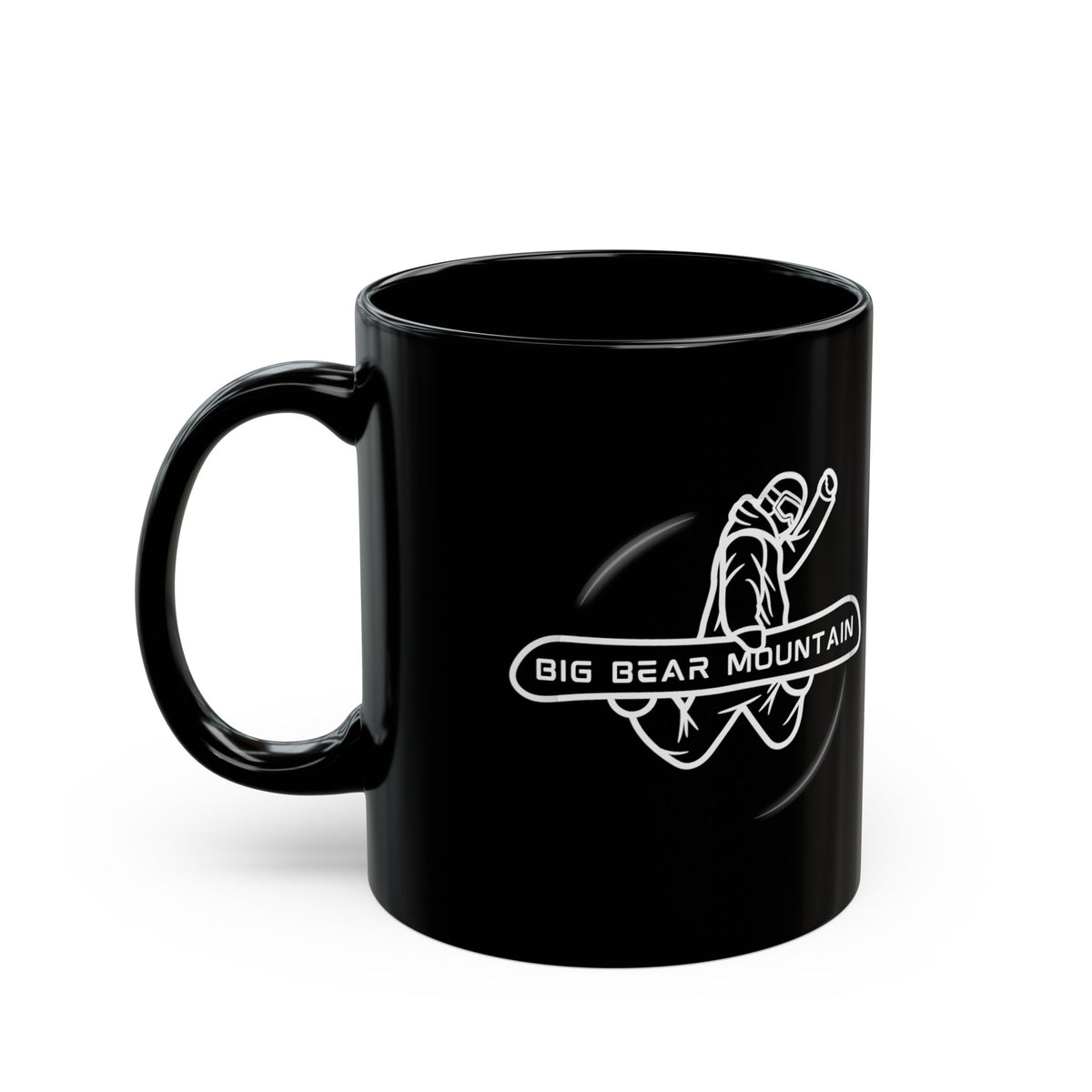 Big Bear Snowboarding Black Coffee Tea Mug