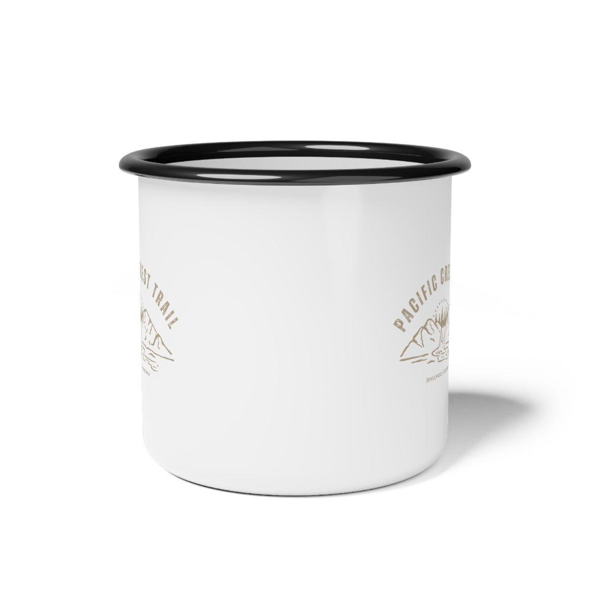 Pacific Crest Trail White Camping Enamel Mug