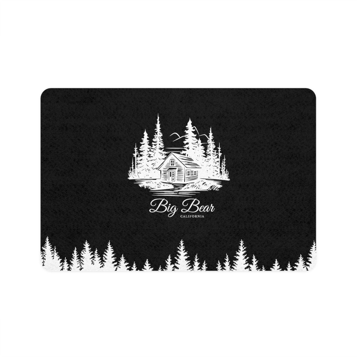 Pet Food Mat (12x18) Big Bear California Cabin in the Woods