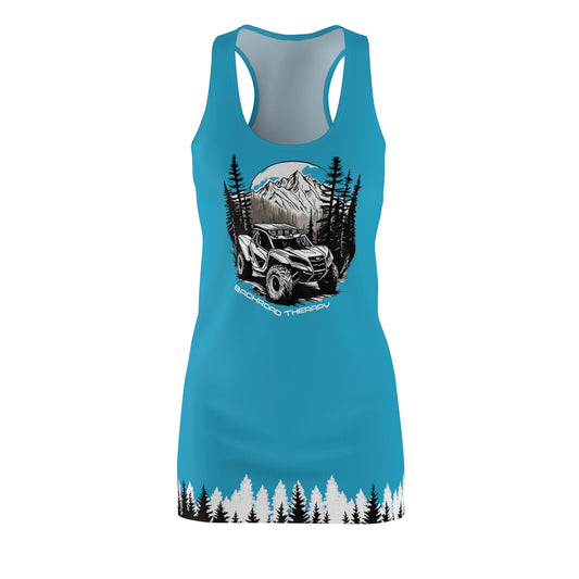 Women's Back Road Therapy Can Am Turquoise Racerback Dress