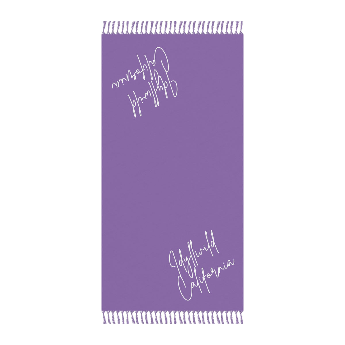 Boho Beach Cloth Idyllwild California Script Violet