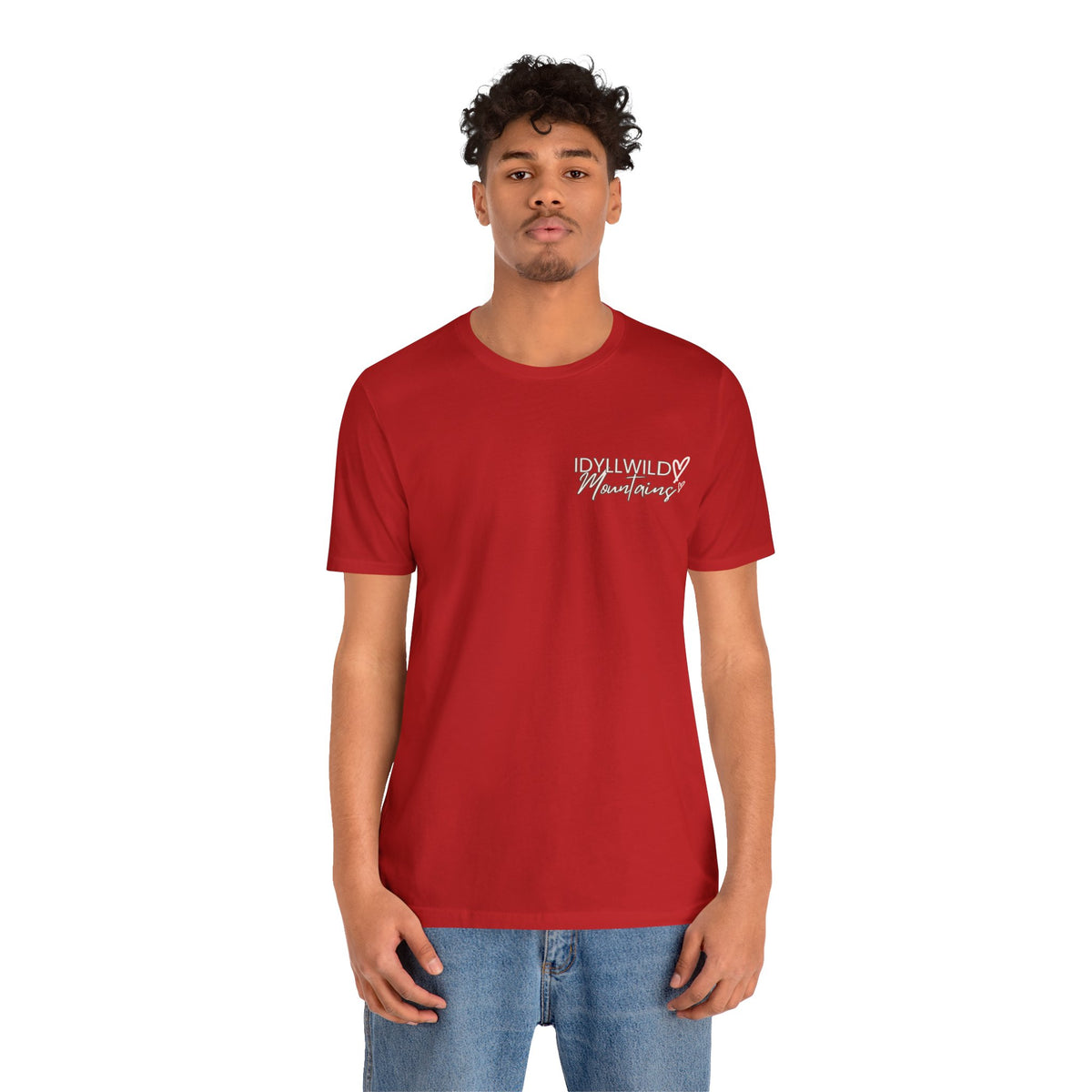 Womens Jersey Short Sleeve Idyllwild Mountains Heart T-shirt