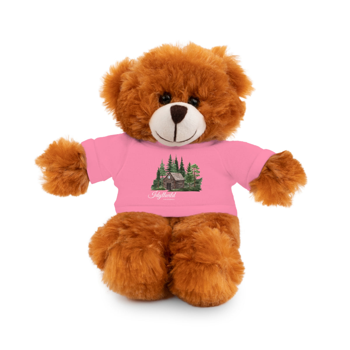 Stuffed Animals with Tee Cabin in the Woods Picture Idyllwild
