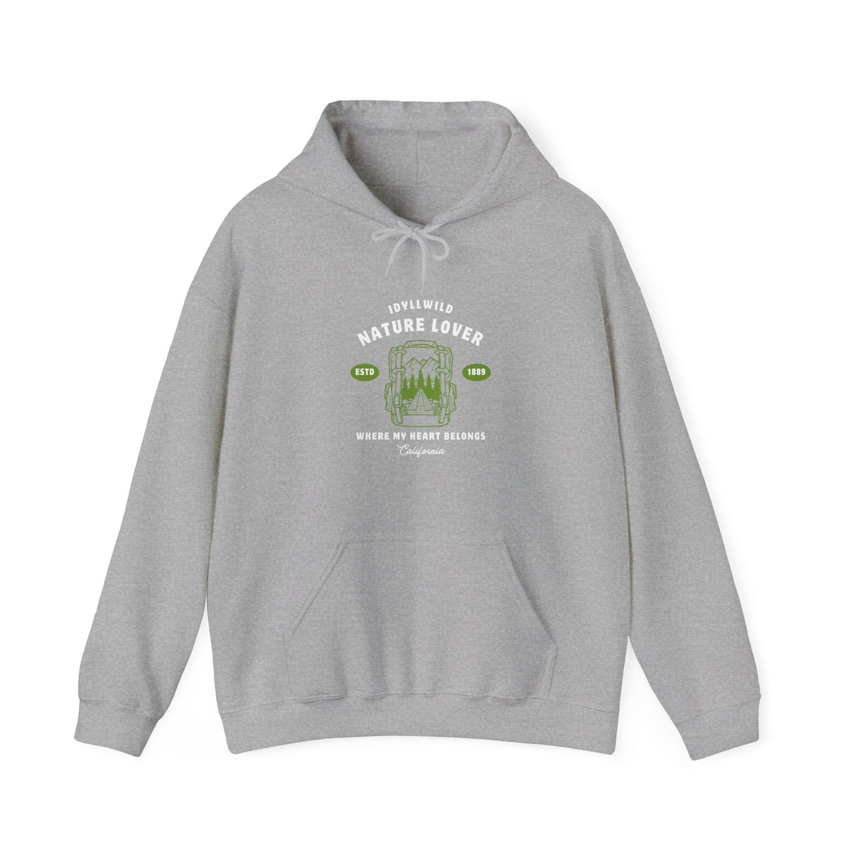 Idyllwild Nature Lover Established Green Hoodie