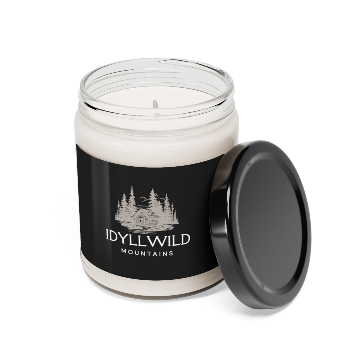Scented Soy Candle, 9oz Wooded Cabin Black Label