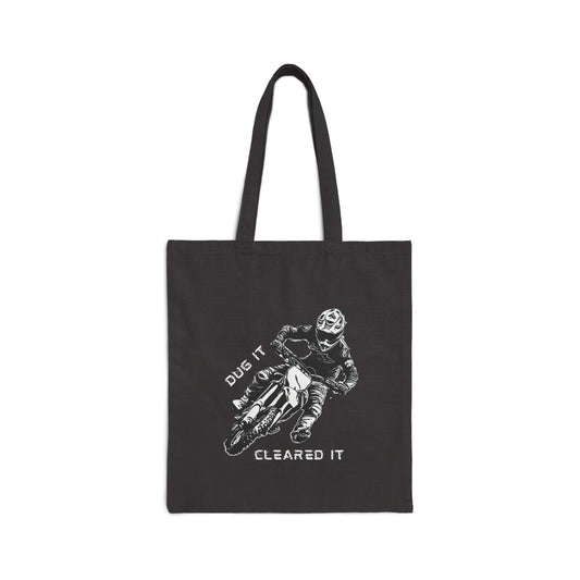 Dirt Bike Dug It Cleared It Cotton Canvas Tote Bag