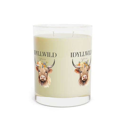 Scented Candle - Full Glass, 11oz Idyllwild Highlander Cow