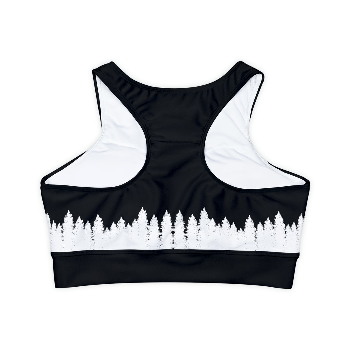 Fully Lined, Padded Sports Bra (AOP) Pine Lined
