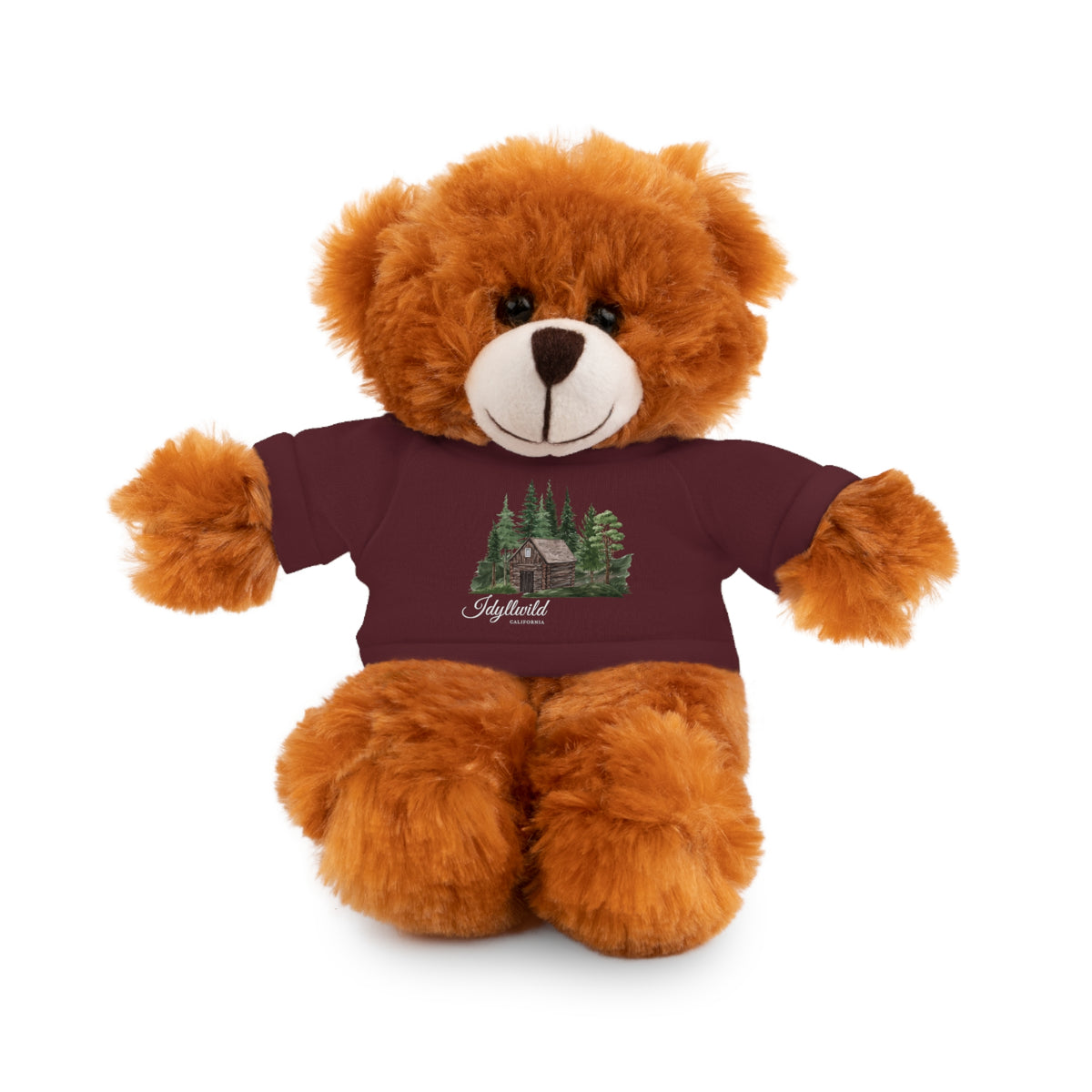 Stuffed Animals with Tee Cabin in the Woods Picture Idyllwild