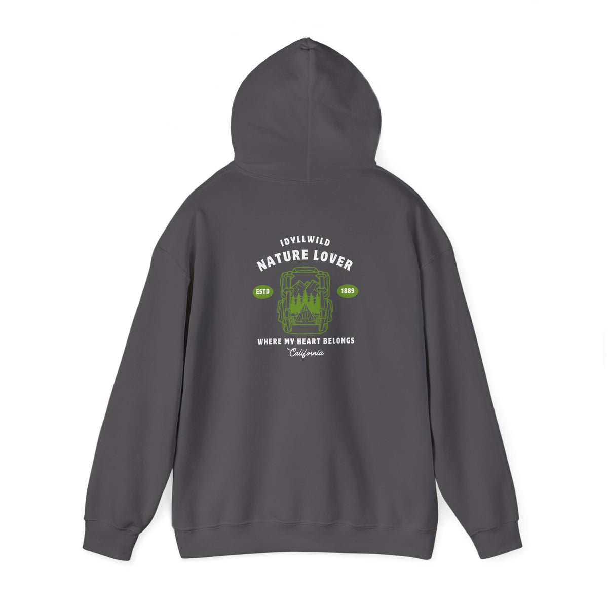 Idyllwild Nature Lover Established Green Hoodie