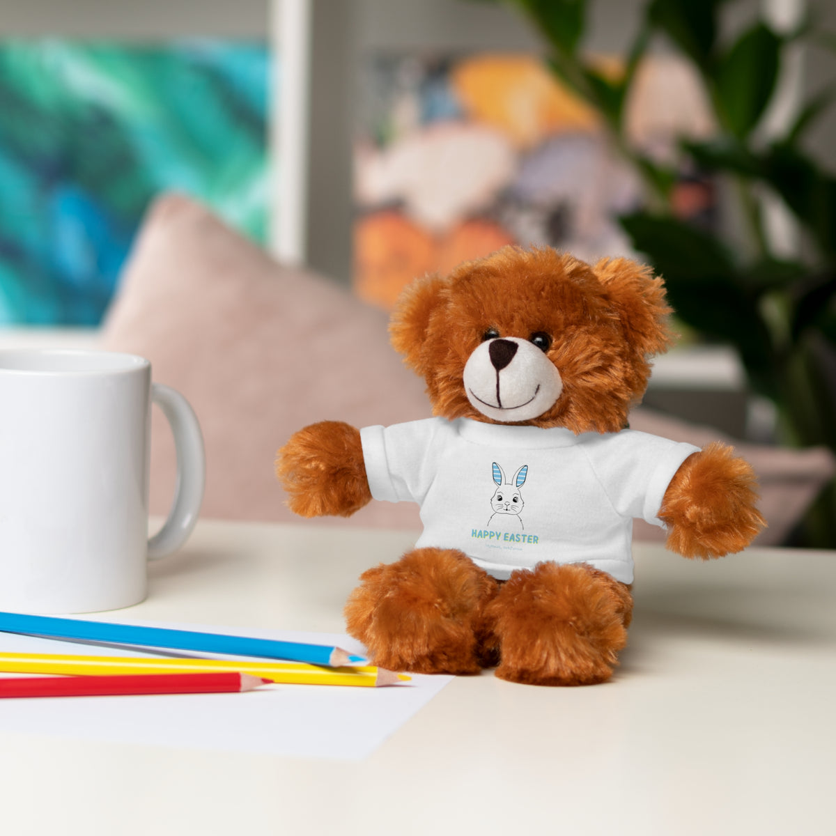 Stuffed Animals with Tee Blue Ears