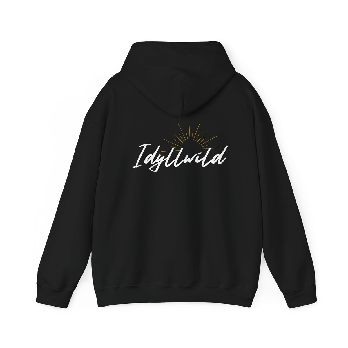 Idyllwild white script grey suburst Hoodie