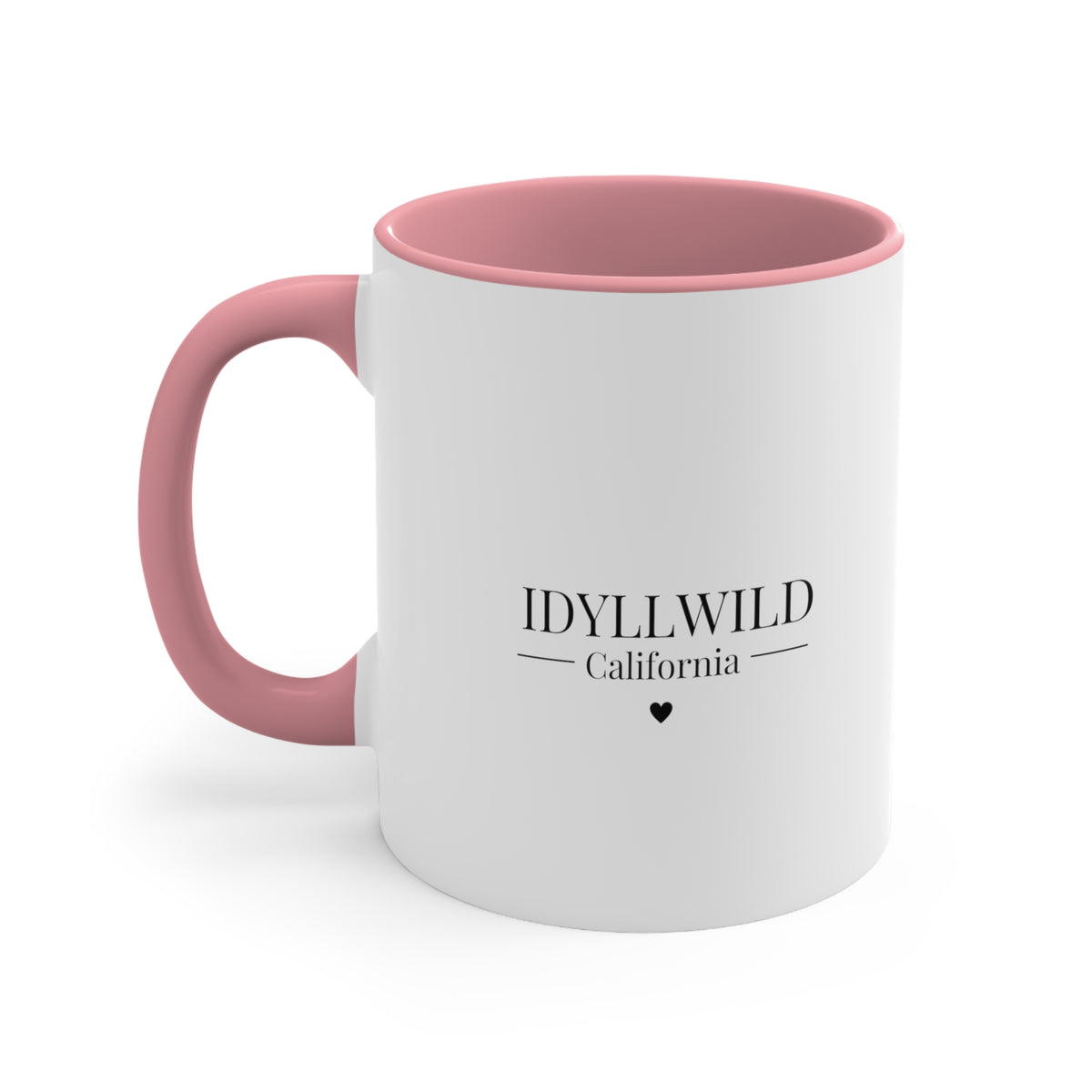 Accent Coffee Mug, 11oz Idyllwild California Heart