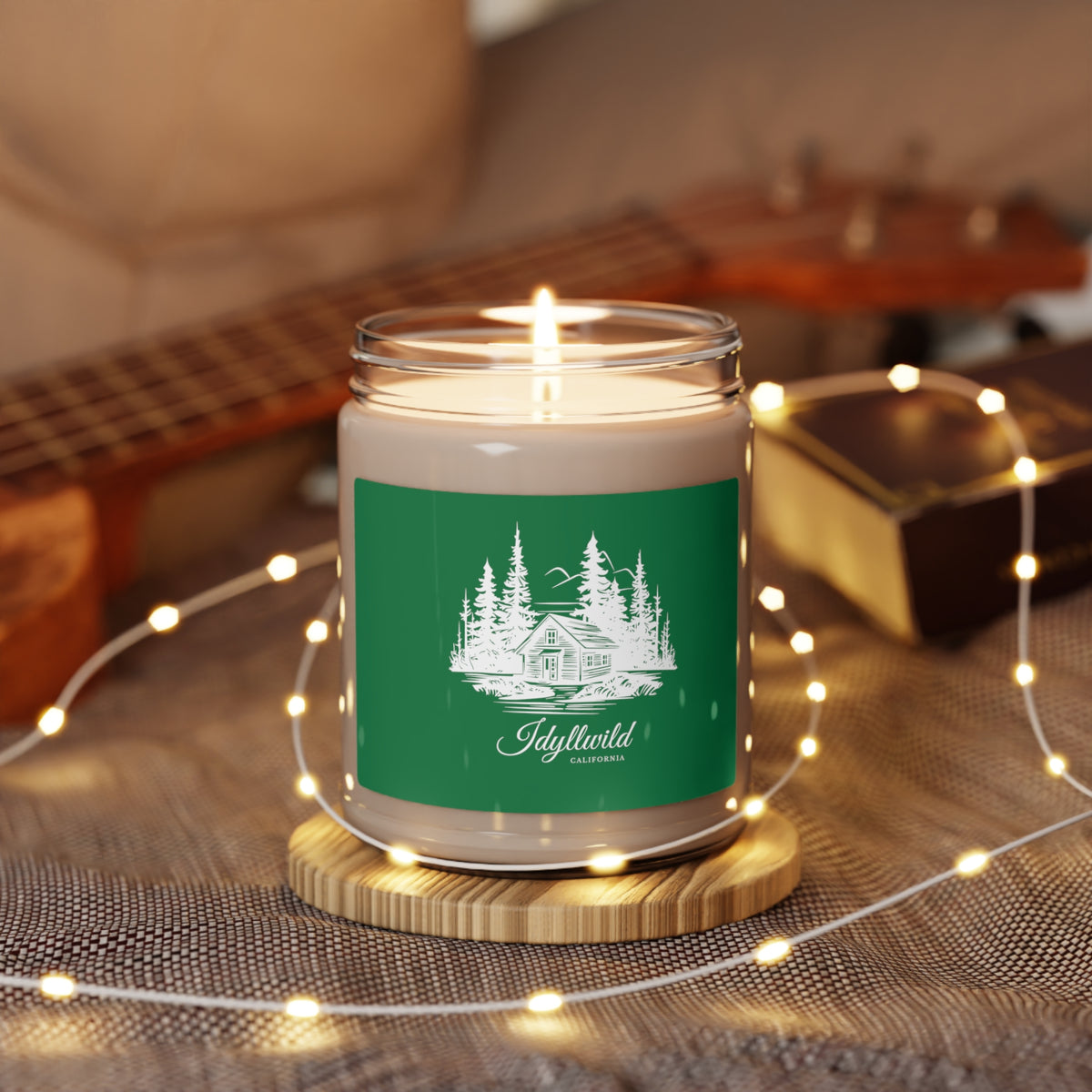Scented Soy Candle, 9oz Cabin in the Woods Green