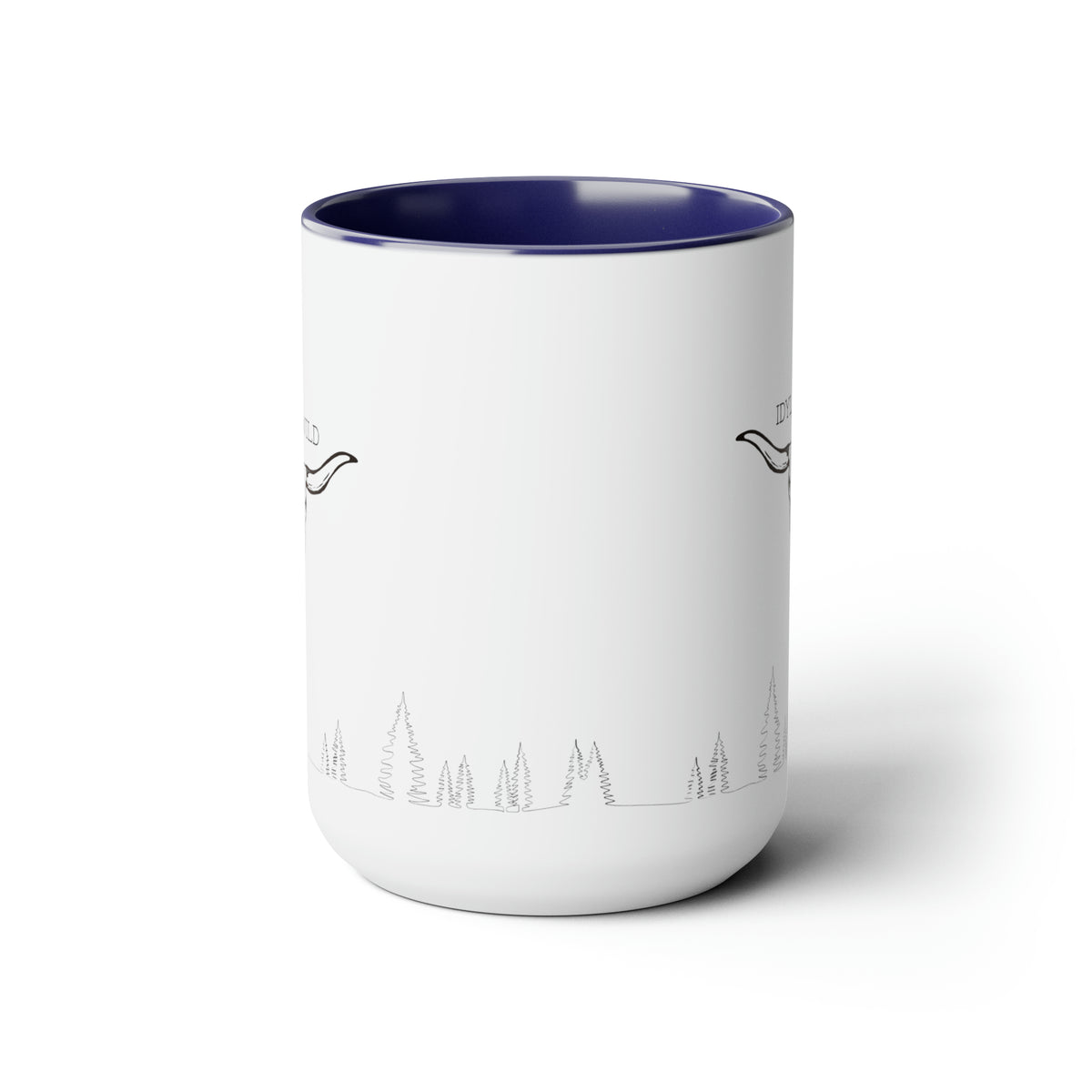 Two-Tone Coffee Mugs, 15oz Longhorn Pines