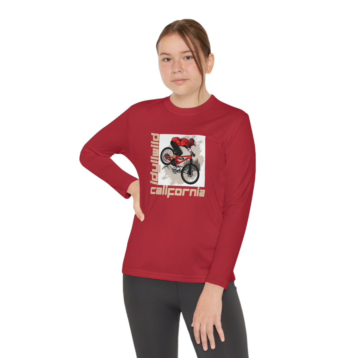Idyllwild Mountain Biking Square II Youth Long Sleeve Competitor Tee