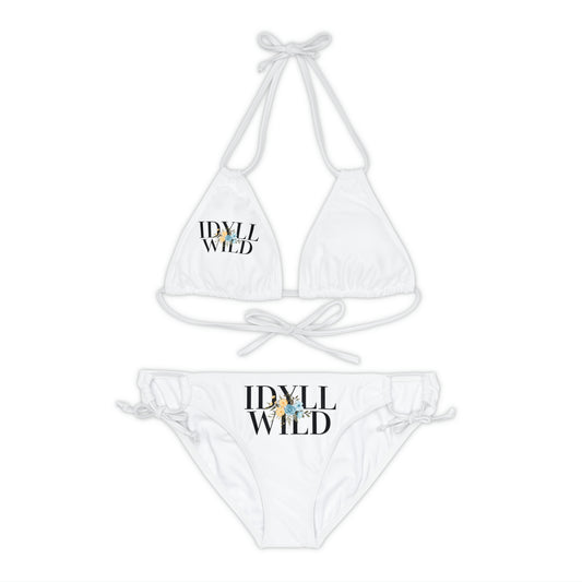 Strappy Bikini Set (AOP) Floral Bikini White