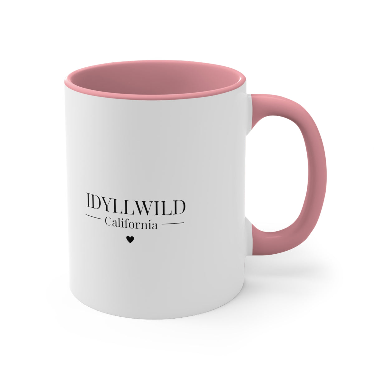 Accent Coffee Mug, 11oz Idyllwild California Heart