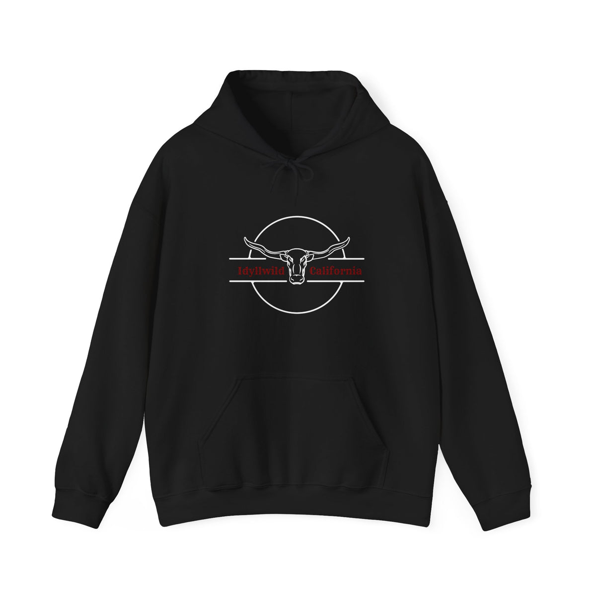 Unisex Heavy Blend™ Hooded Sweatshirt Bullhead RedWhite
