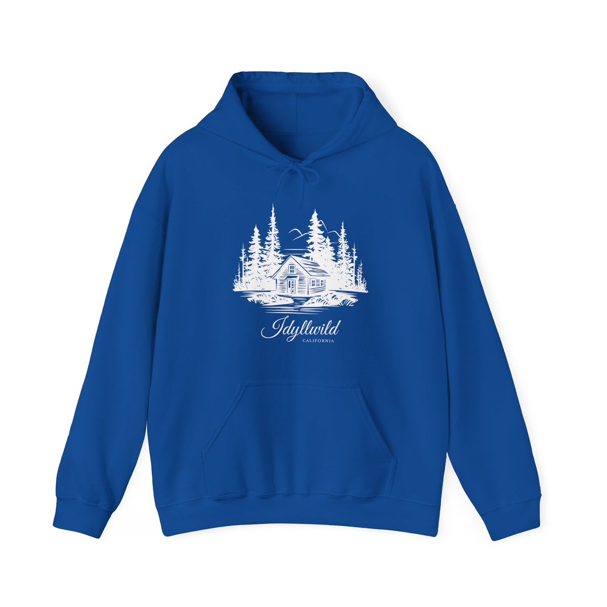 Unisex Heavy Blend™ Hooded Sweatshirt Cabin Forest Sketch