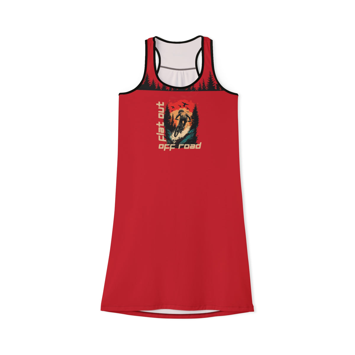 Women's Mountain Bike "Flat Out Off Road" Red Racerback Dress