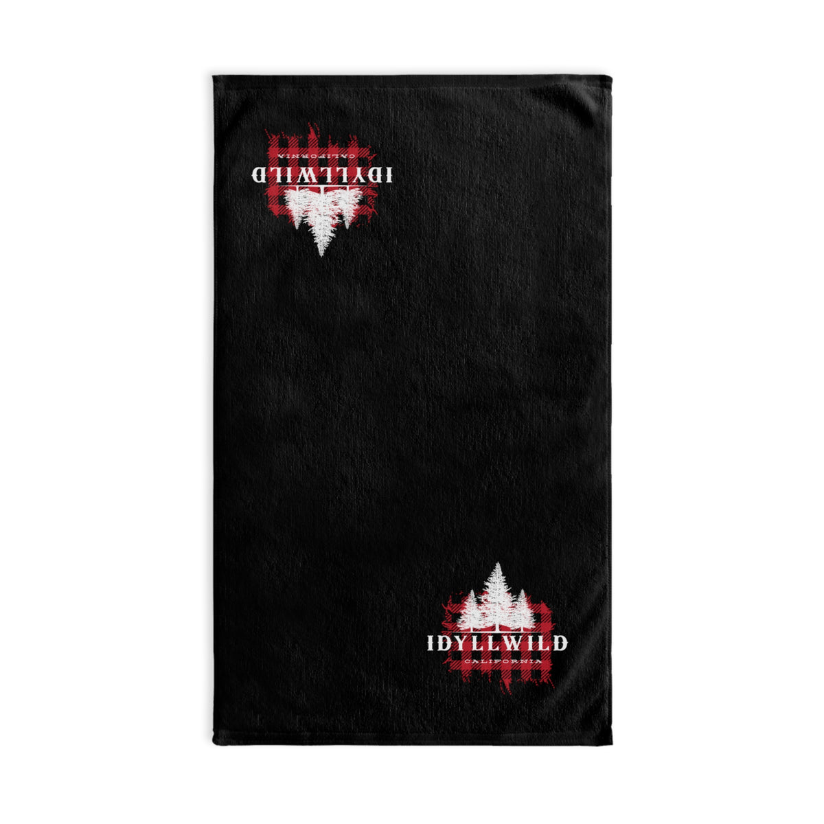 Idyllwild Red Buffalo Plaid White Pine Hand Towel