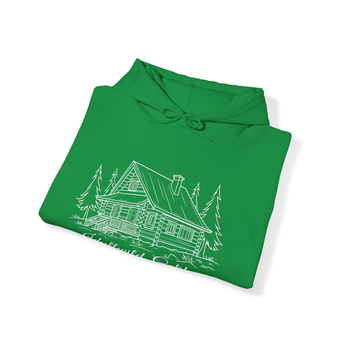Unisex Heavy Blend™ Hooded Sweatshirt Idyllwild California Big Cabin Sketch