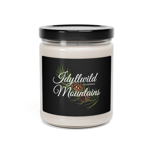 Scented Soy Candle, 9oz Idyllwild Mountains Pine Cones Black Label