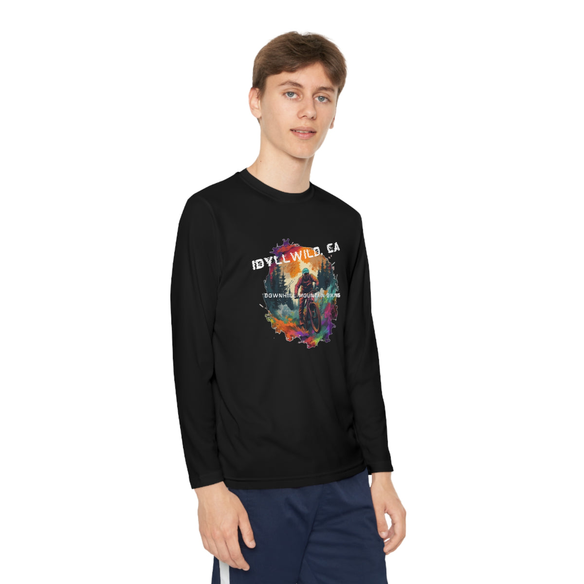 Idyllwild Mountain Biking Youth Long Sleeve Competitor Tee