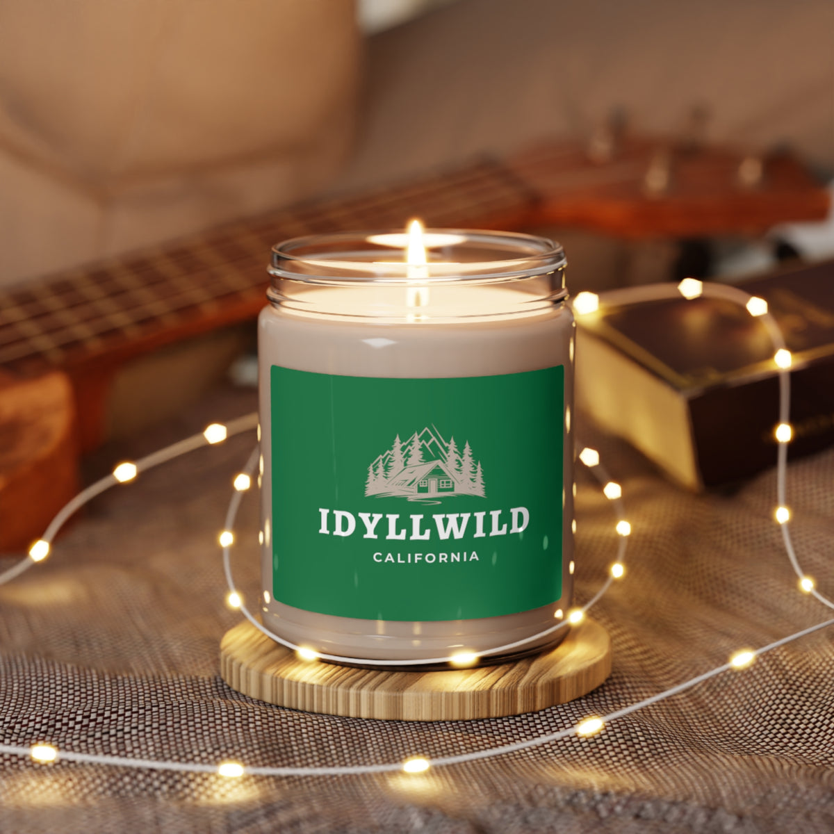 Scented Soy Candle, 9oz Idyllwild Cabin Green Label