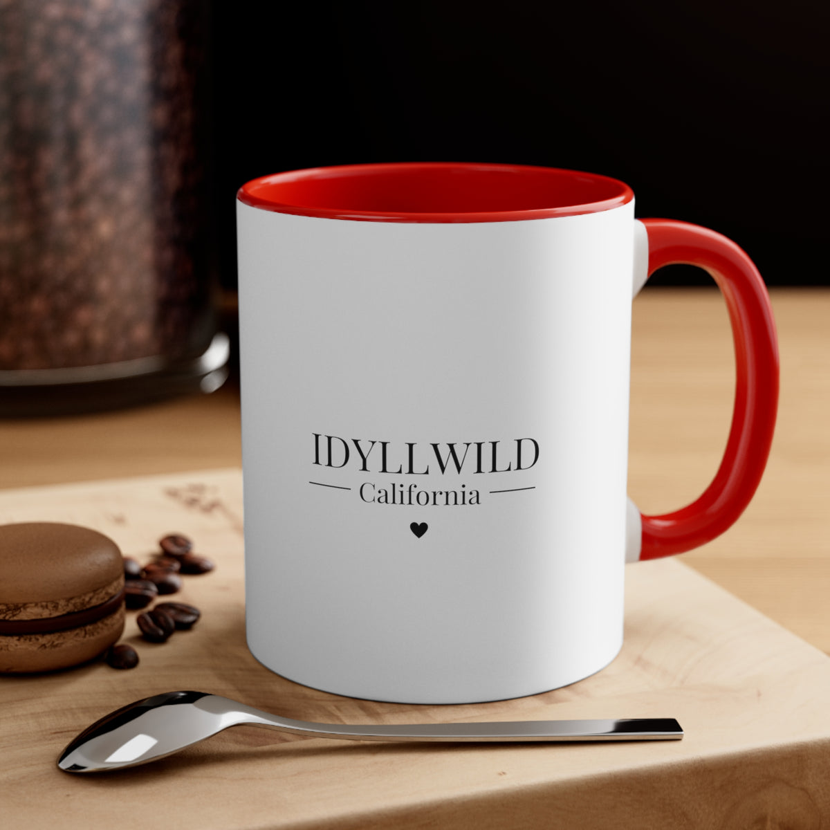 Accent Coffee Mug, 11oz Idyllwild California Heart