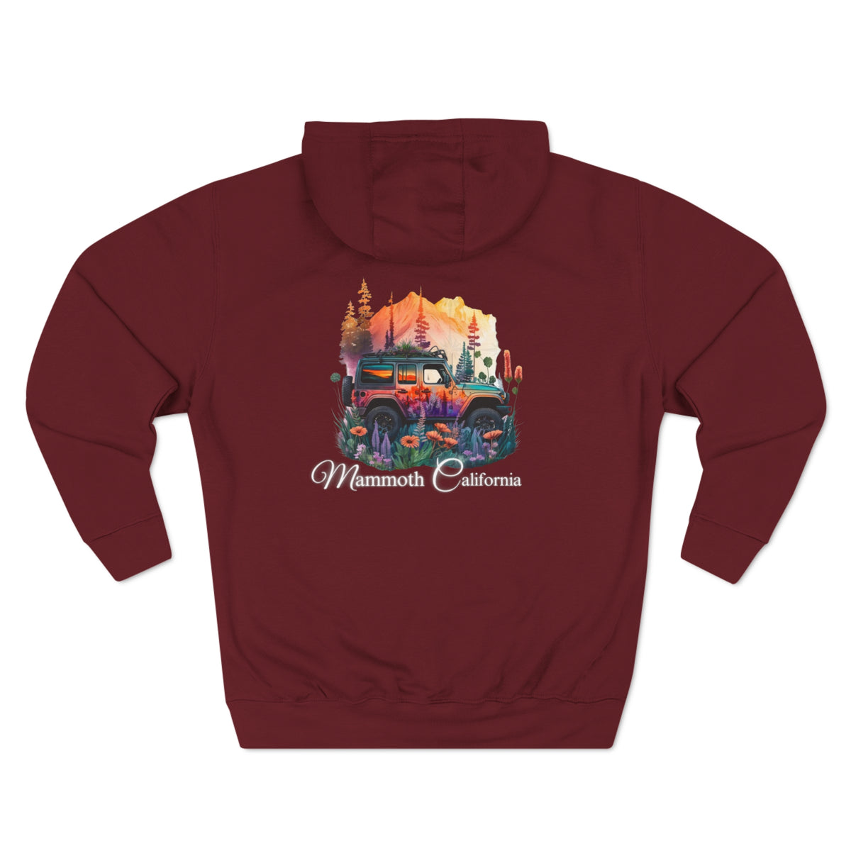 Mammoth California Jeep Floral Hoodie