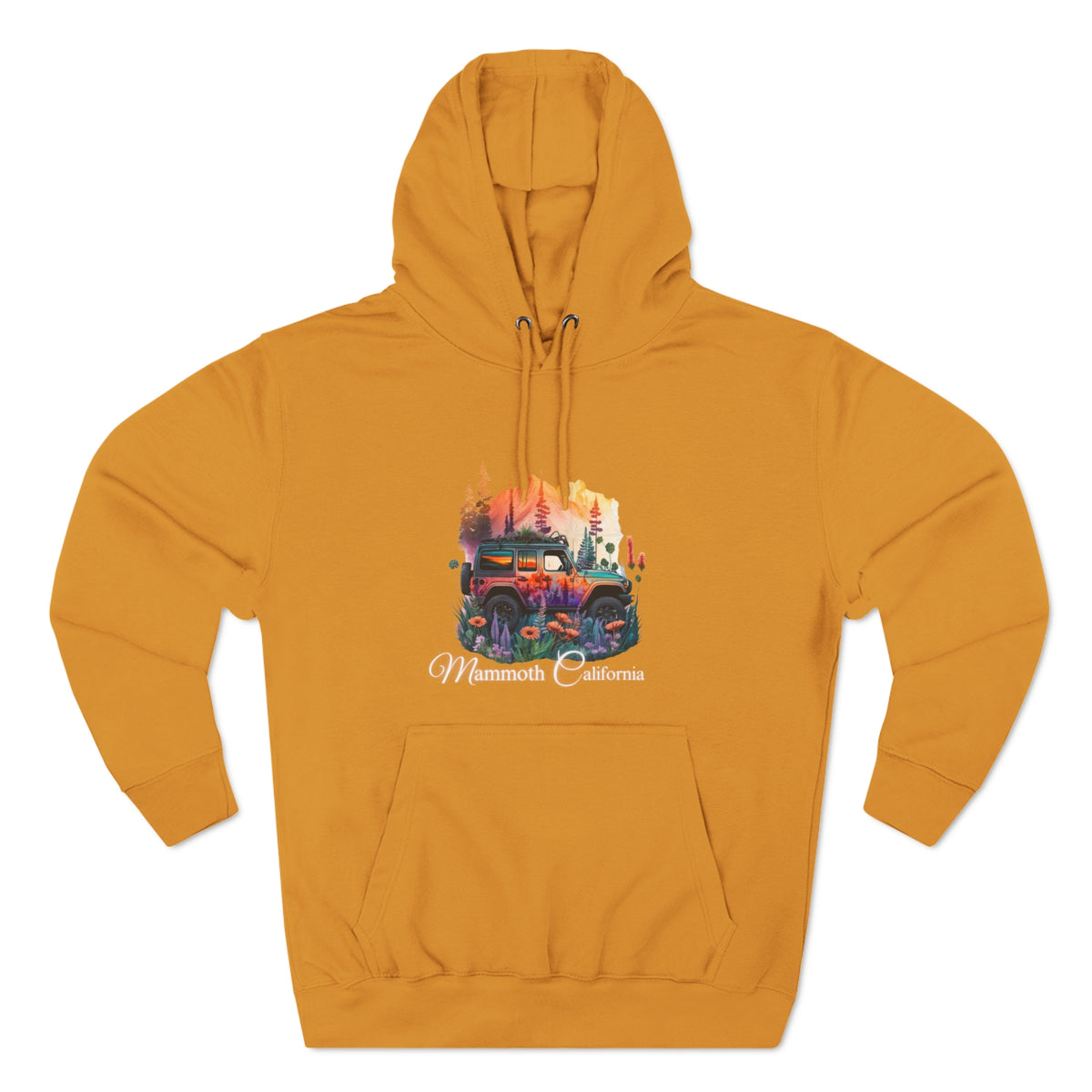 Mammoth California Jeep Floral Hoodie