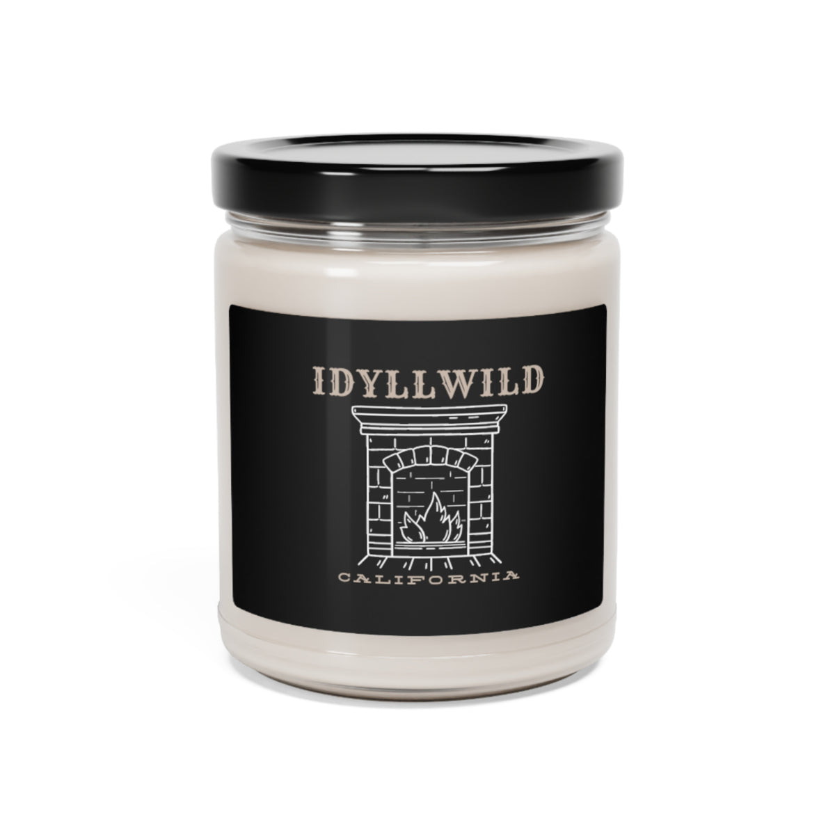 Scented Soy Candle, 9oz Idyllwild Fireplace Candle Black Label