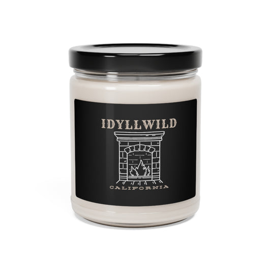 Scented Soy Candle, 9oz Idyllwild Fireplace Candle Black Label