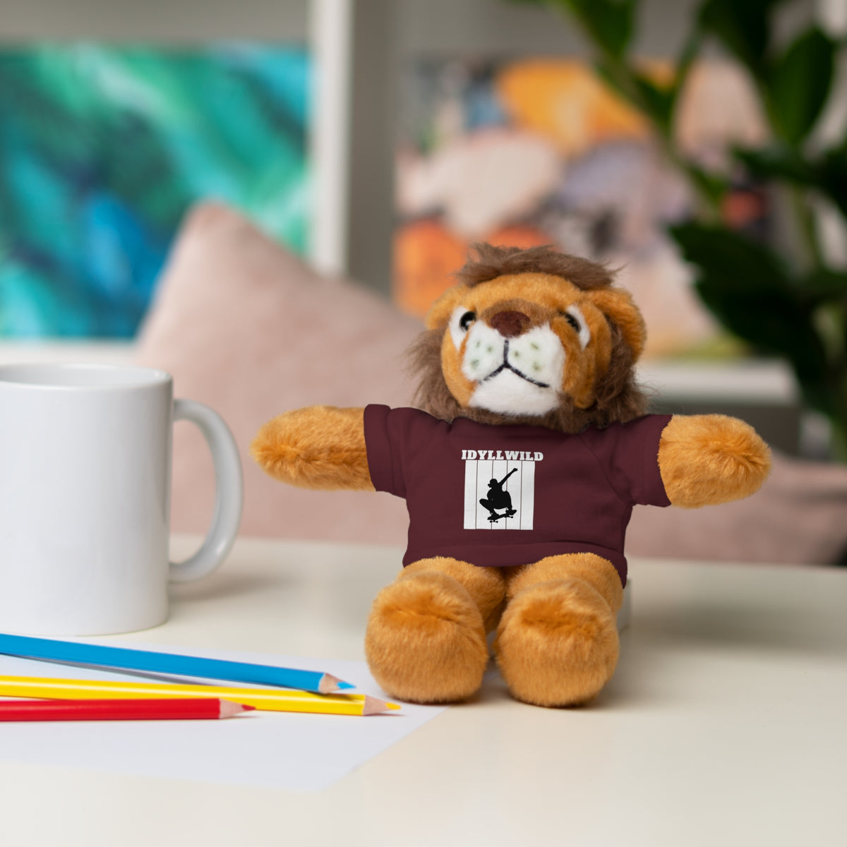 Stuffed Animals with Tee Skateboard Idyllwild