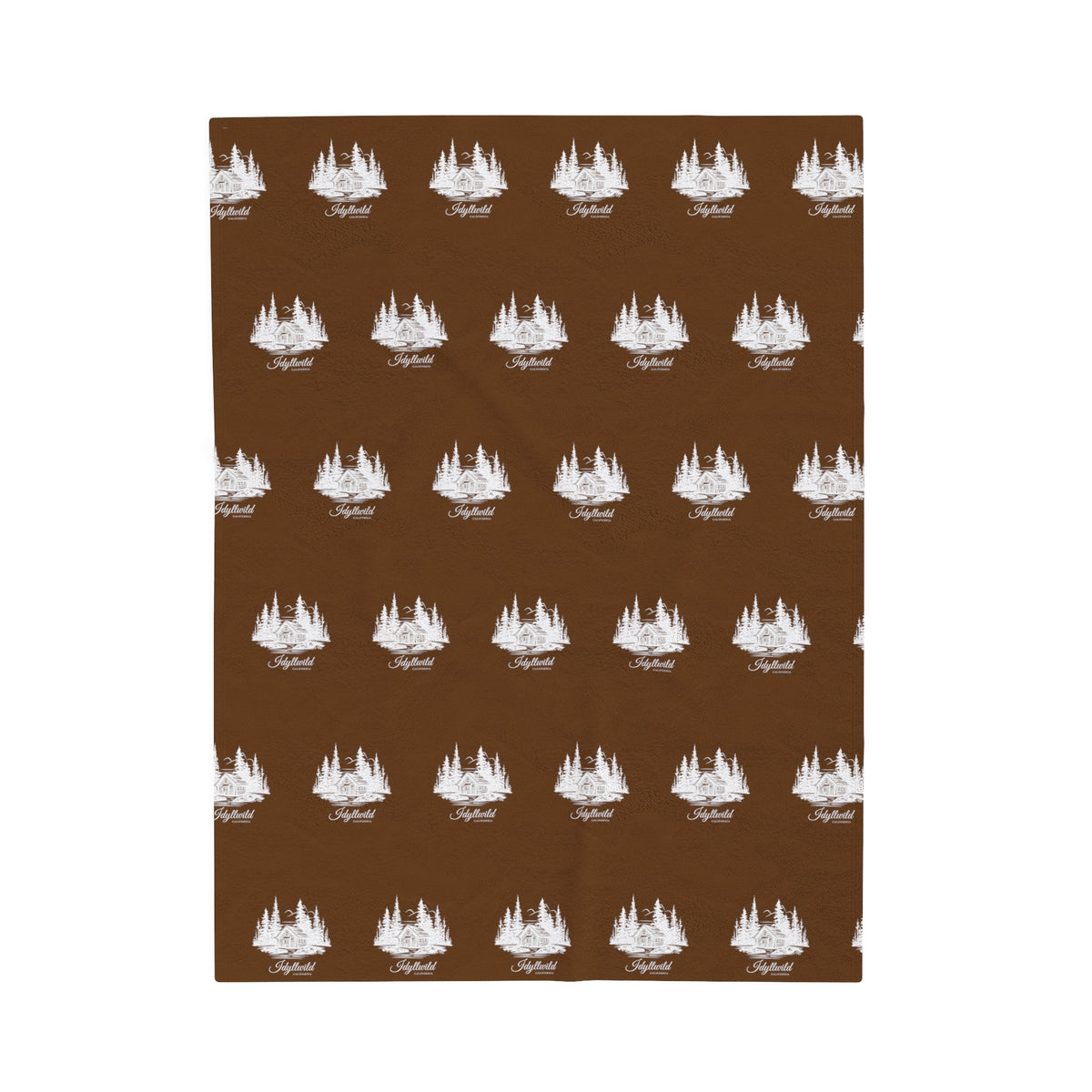 Velveteen Plush Blanket Idyllwild Classy Cabin Pattern Brown