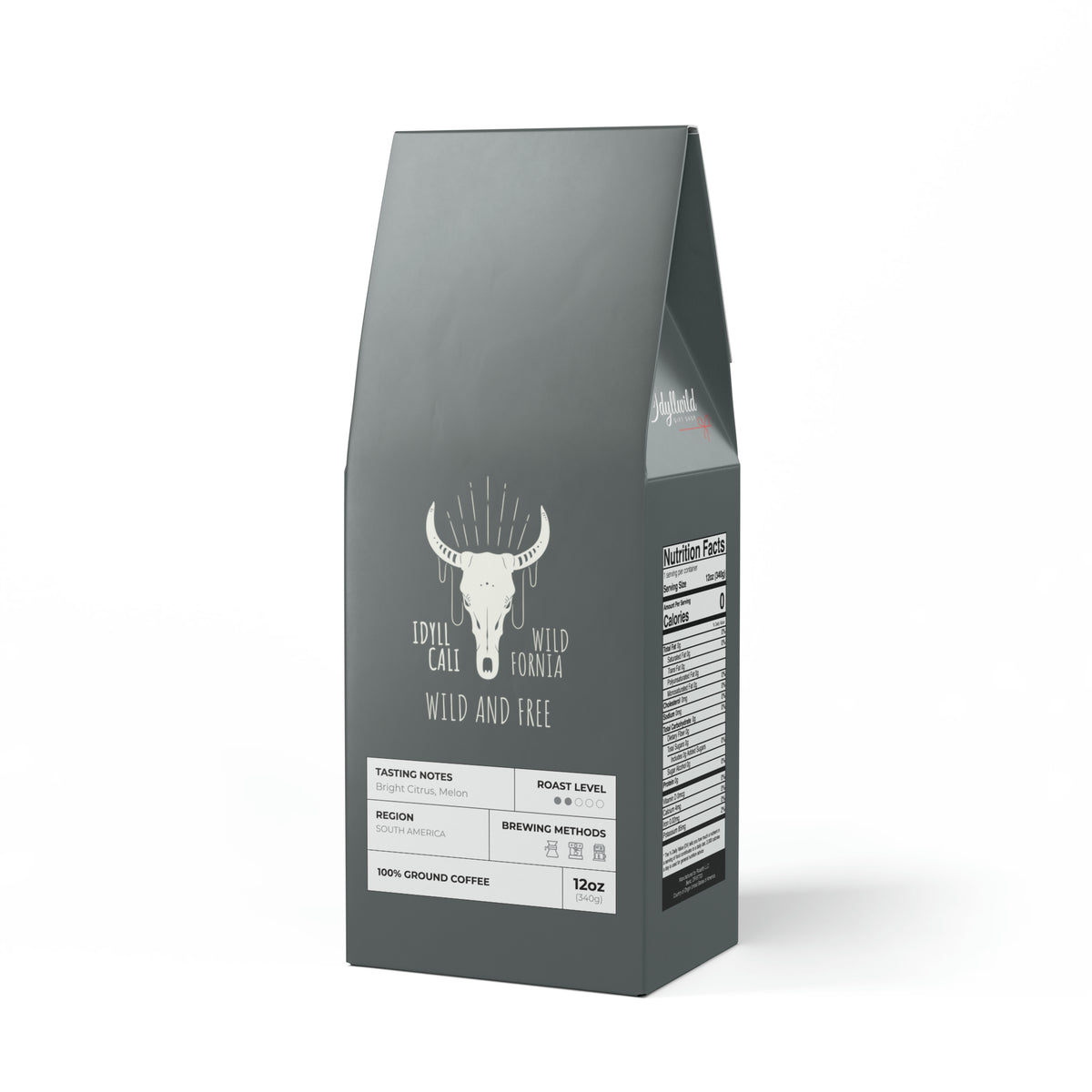Colombia Single Origin Coffee (Light-Medium Roast) IdyllWild and Free Longhorn Grey