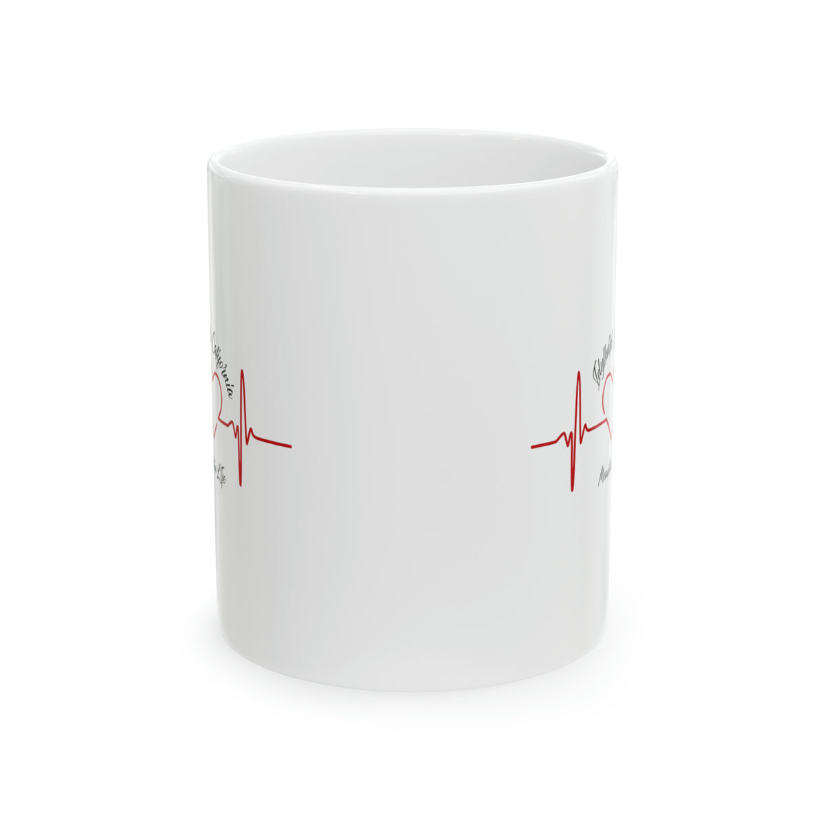 Ceramic Mug, 11oz Idyllwild Mountain Life Heartbeat