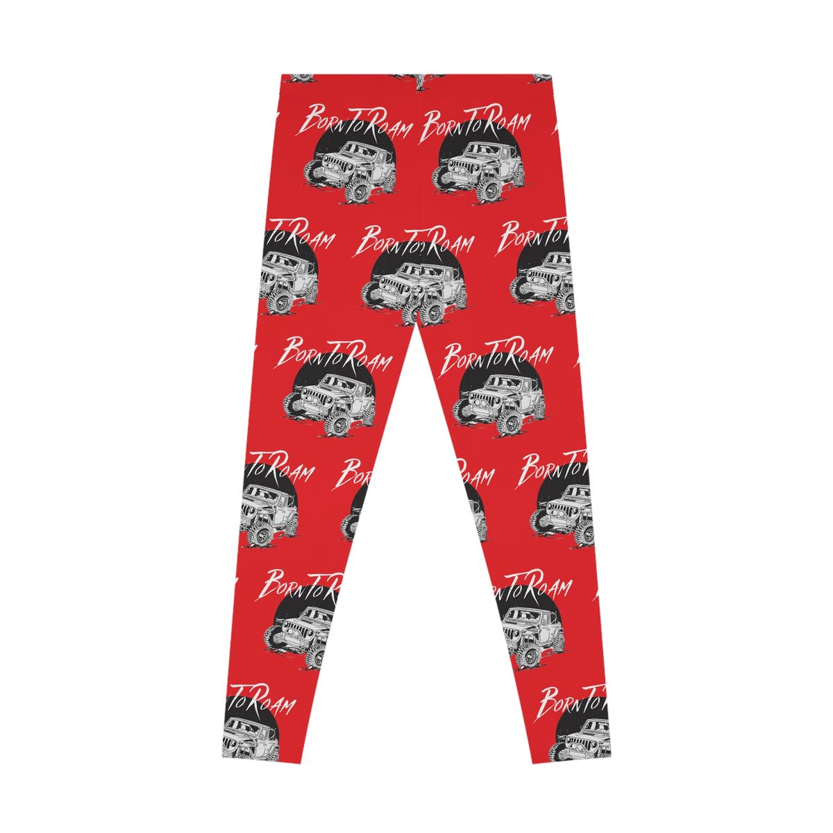 Jeep "Born To Roam" Stretchy Red Leggings