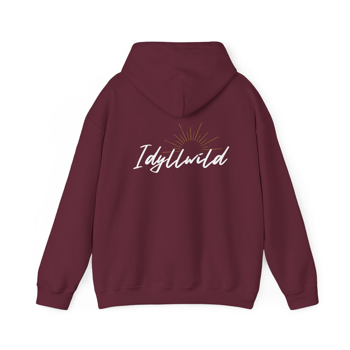 Idyllwild white script grey suburst Hoodie