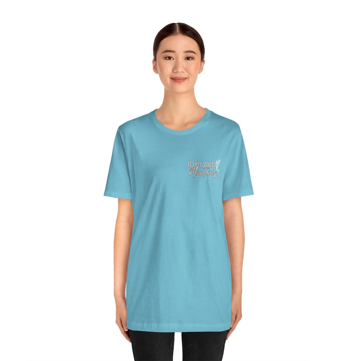 Womens Jersey Short Sleeve Idyllwild Mountains Heart T-shirt